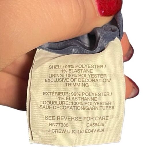 NWT-J. Crew- Women’s Powder Blue Portfolio Textured Sleeveless Sheath Dress, 10P - Picture 12 of 15